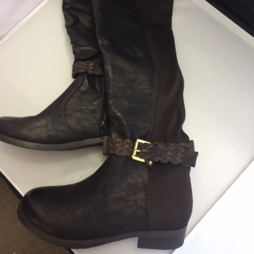 2 Lips Too Over the Knee Riding Boots Women's Size 7 Brown